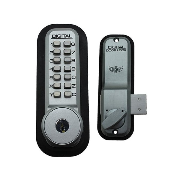 Mechanical Keyless Surface Mount Deadbolt Lock Fits Doors Up To 3 Thick Satin Chrome